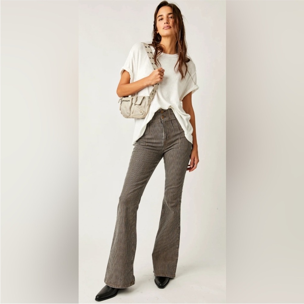 We the Free Jayde Striped Flare Jeans size 27